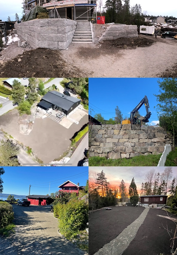 Landskapsarbeid collage